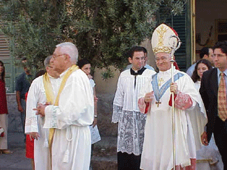 Momenti della celebrazione eucaristica in ricordo del quarantunesimo Anniversario dell'ordinazione sacerdotale di Padre Puglisi