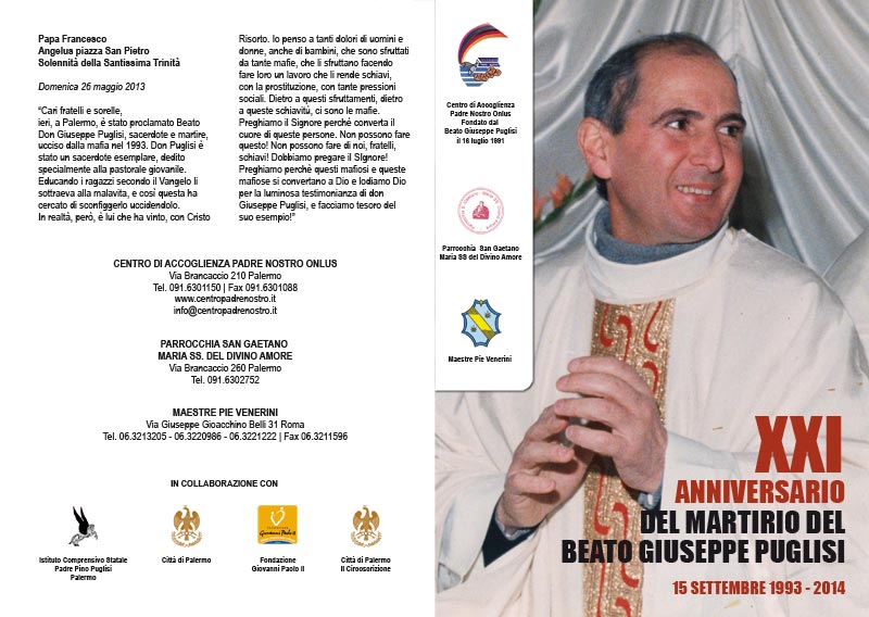 21° Anniversario del martirio del Beato Giuseppe Puglisi