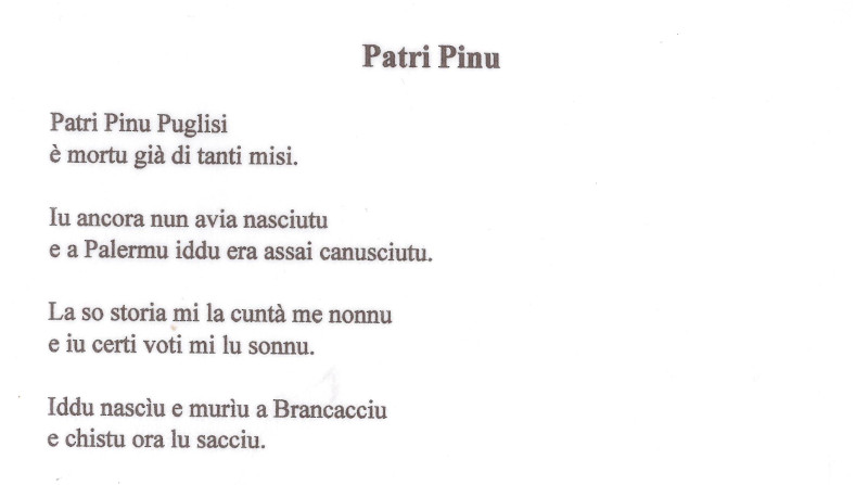 Un'allieva della scuola Cosmo Guastella di Villabate scrive una poesia sul Beato Giuseppe Puglisi 