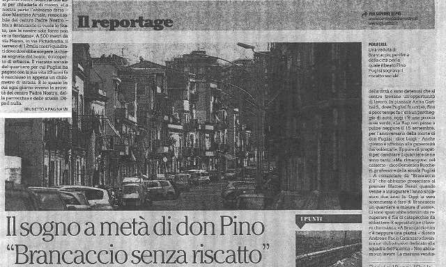 Il sogno a met� di don Pino Brancaccio senza riscatto