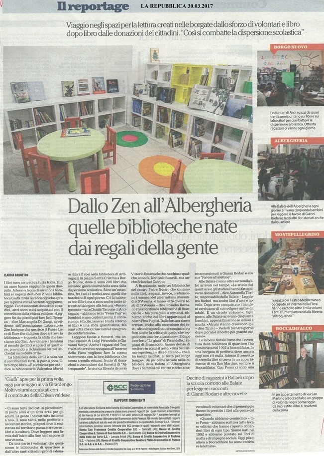 Dallo Zen all'albergheria quelle biblioteche nate dai regali della gente