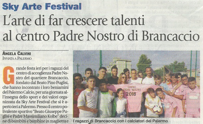 L�arte di far crescere talenti al centro Padre Nostro di Brancaccio