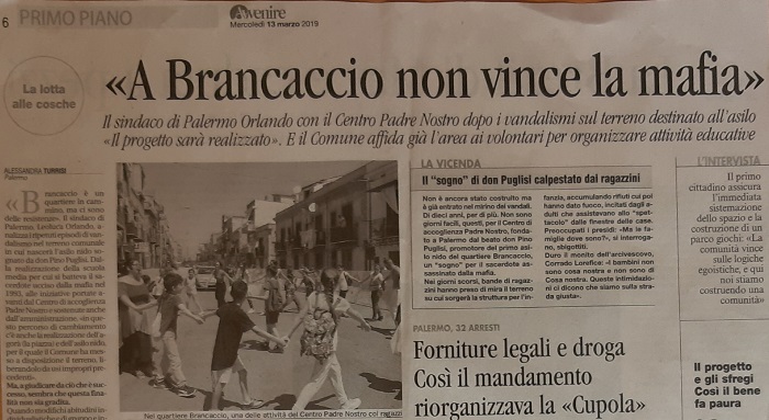 �Non cediamo alla mafia� Orlando: l�asilo va avanti