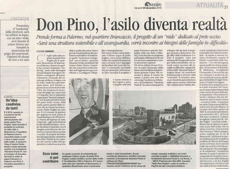 Don Pino, l'asilo diventa realt�