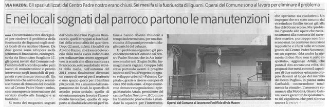 E nei locali sognati dal parroco partono le manutenzioni