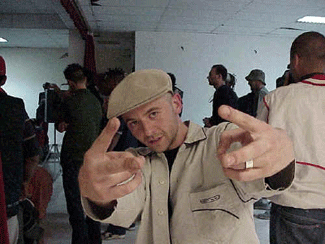 Uno dei membri del gruppo RAPPER venuto al Centro