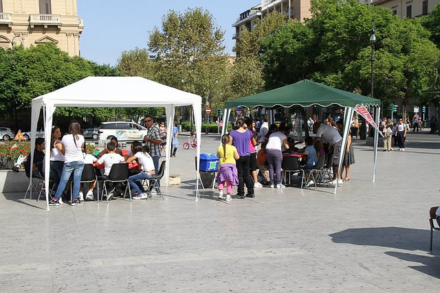 Ricordando Padre Puglisi (Piazza Politeama): animazione territoriale (attivit� grafico-pittorica)