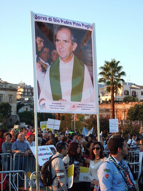 Gigantografia di Padre Pino Puglisi