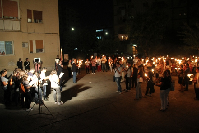 Fiaccolata da p.le Anita Garibaldi (dove fu ucciso Padre Pino Puglisi) fino al Centro Polivale Sportivo (Brancaccio)