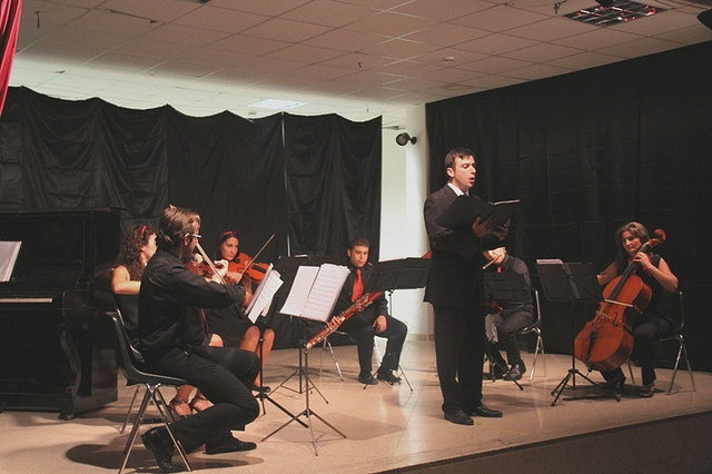 Durante il concerto di musica da camera a cura dell'Associazione Culturale 