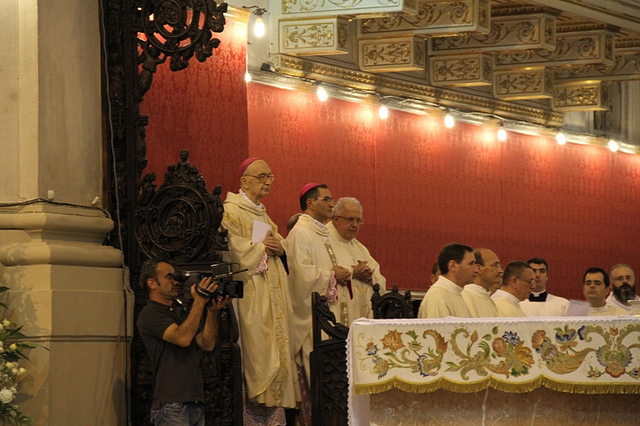 il Vescovo di Fiesole e Presidente della Fondazione Giovanni Paolo II, Mons. Luciano Giovannetti, ha concelebrato la SS. Messa (Cattedrale di Palermo)