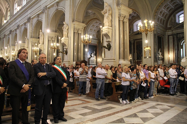 Il sindaco di Palermo insieme ad altre autorit�