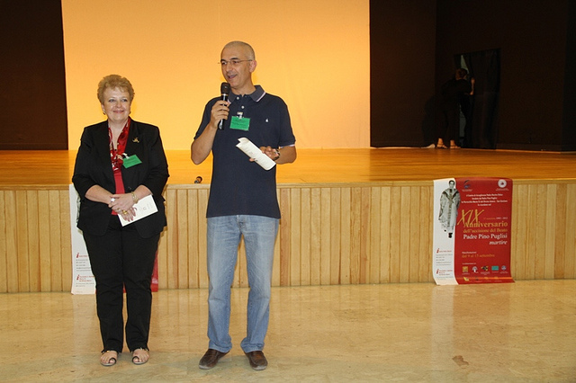 Maurizio Artale, Presidente del Centro di Accoglienza Padre Nostro, e Elizabeth Smith, Presidente dell'Associazione 