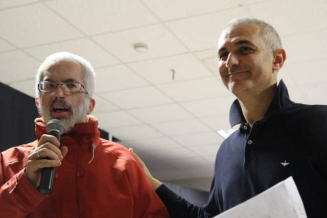 Maurizio Artale, presidente del Centro di Accoglienza Padre Nostro e padre Maurizio Francoforte, parroco di S. Gaetano a Brancaccio