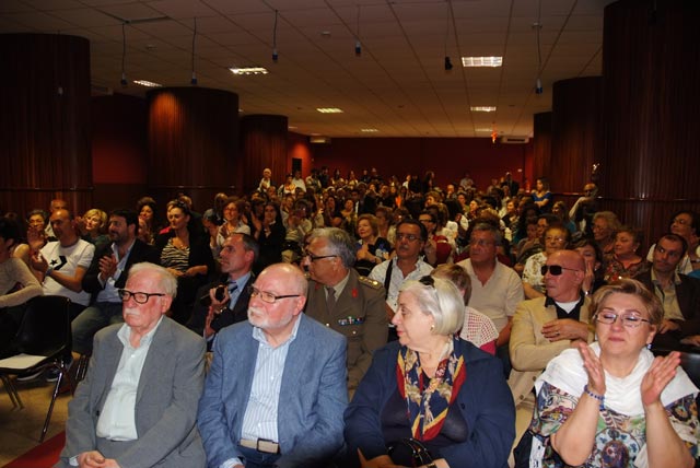 I familiari del Beato Puglisi presenti in sala. Nella foto i fratelli, Gaetano e Francesco