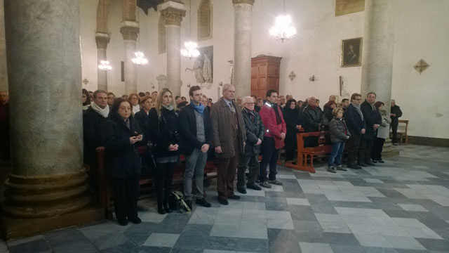 I fedeli accorsi numerosi alla Celebrazione Eucaristica