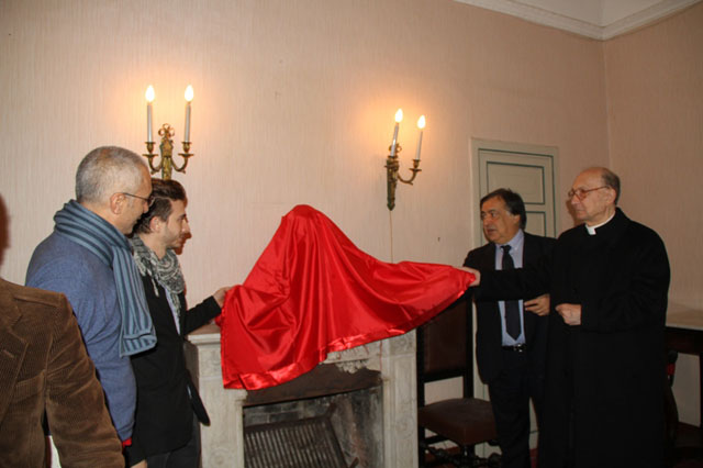 Scopertura della statua raffigurante Giovanni Paolo II, donata dalla Fondazione al Sindaco di Palermo