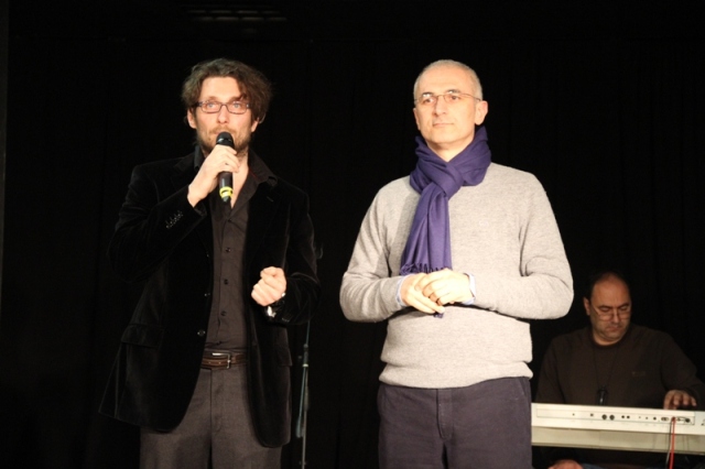 Presentazione di Maurizio Artale, presidente del Centro Padre Nostro; accanto Carlo D'Aubert, a cui � stata affidata la direzione artistica