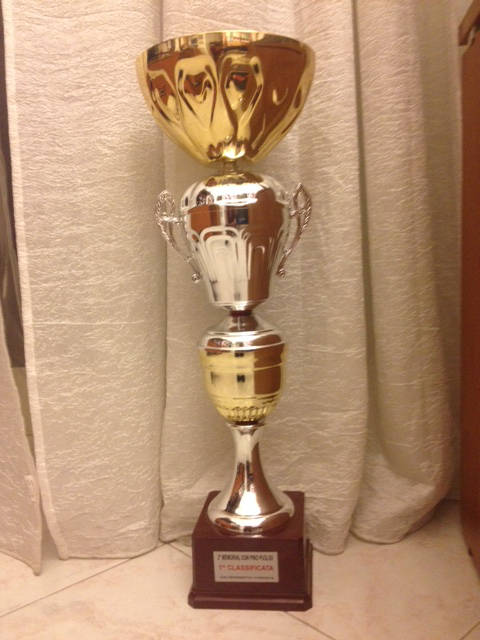La coppa della squadra prima classificata al II Memorial 3P