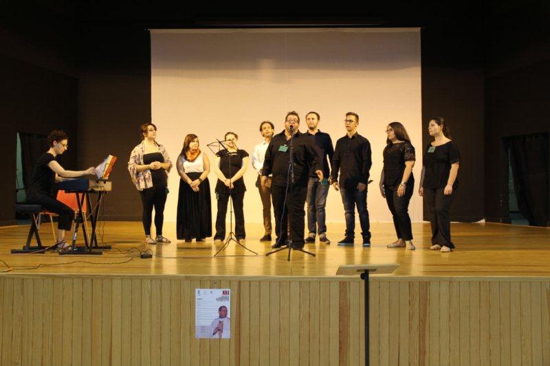 Un momento del concerto presso la Casa Circondariale Pagliarelli