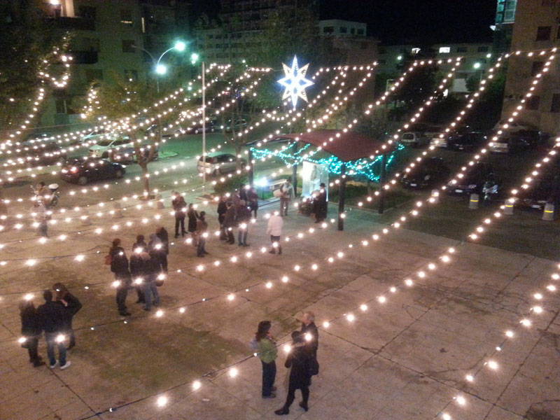 Le luminarie viste dalla Casa-Museo