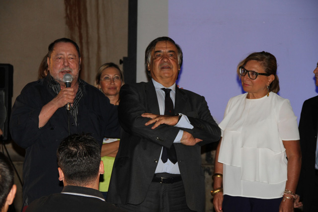 Casa di reclusione Ucciardone - il Sindaco di Palermo e l'attore Gigi Burruano