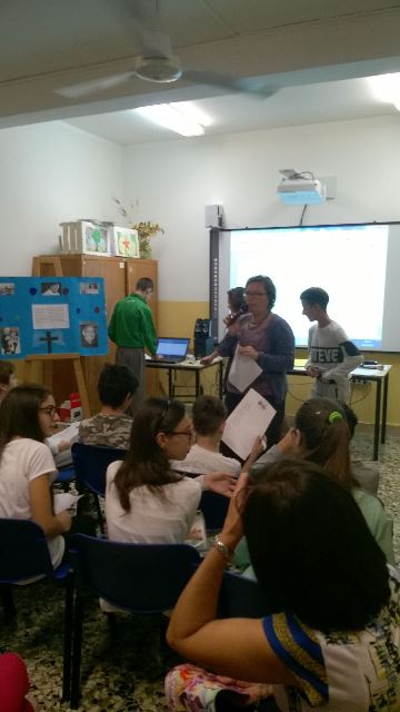 Momenti dell'incontro con gli studenti dell'I.C. Capuana