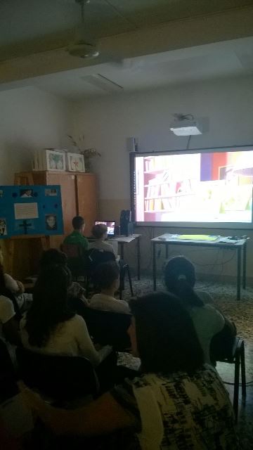 Momenti dell'incontro con gli studenti dell'I.C. Capuana