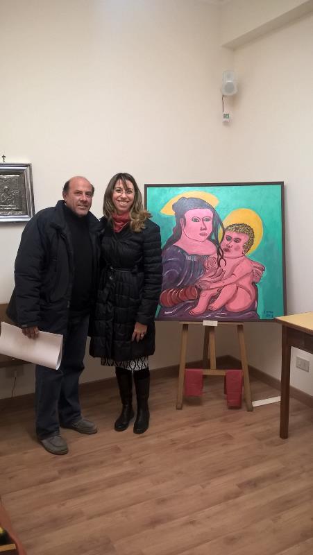 Un'opera esposta alla casa-museo del Beato Puglisi per il Natale 2015