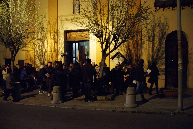 Arrivo in parrocchia
