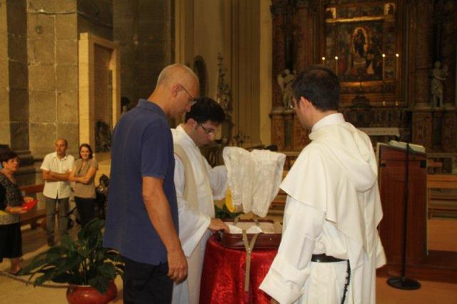 Alcuni momenti della consegna della Stola e della Cotta del Beato Giuseppe Puglisi al convento di San Domenico