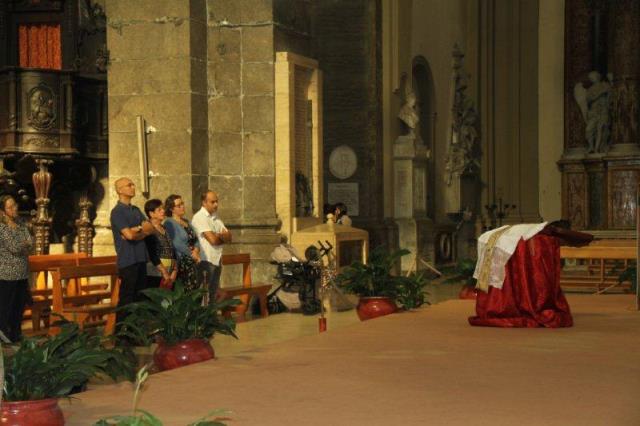 Alcuni momenti durante la S. Messa presso la chiesa di S. Domenico