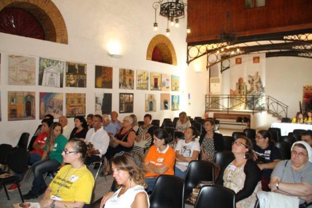 Momenti della presentazione della mostra