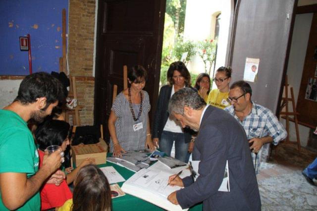 Momenti della presentazione della mostra