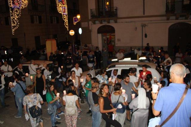 Inizio fiaccolata