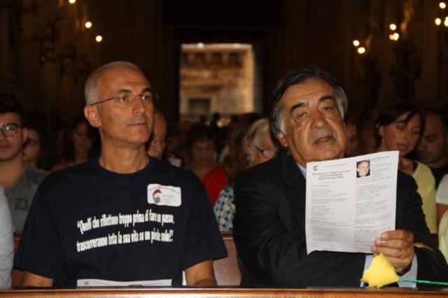 Maurizio Artale, presidente del Centro di Accoglienza Padre Nostro, e Leoluca Orlando, Sindaco di Palermo