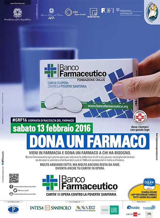 Locandina XVI Giornata di raccolta del farmaco