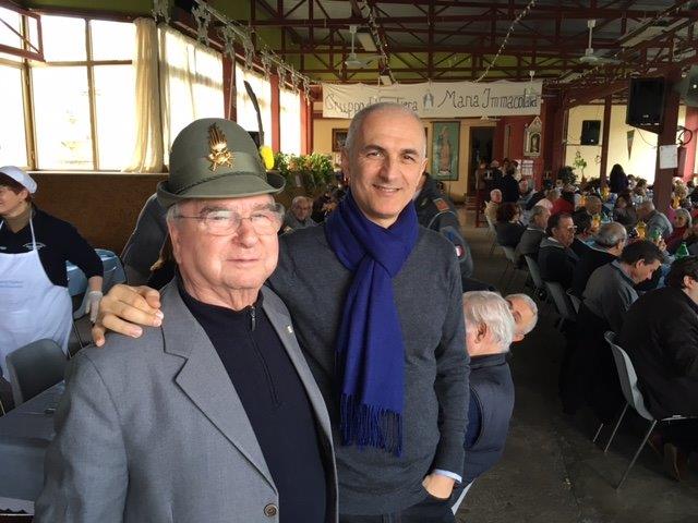 Maurizio Artale con Pino Lo Giudice, fondatore dell' Associazione Gruppo di Preghiera Maria. Festa di San Giuseppe