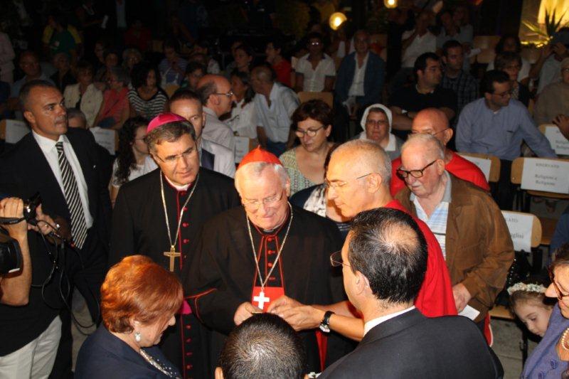 Arrivo del S.E.Rev.ma Card. Gualtiero Bassetti  e S.Ecc.zza Mons. Corrado Lorefice a Piazzale Anita Garibaldi