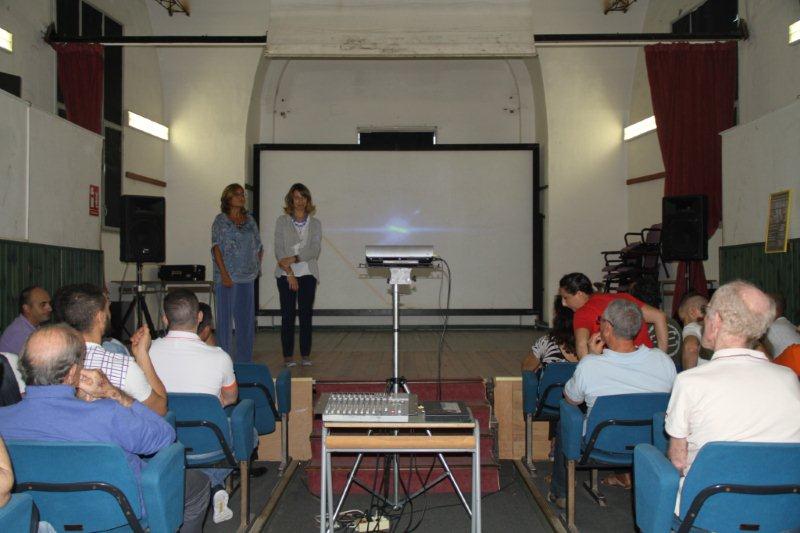 Alcuni momenti durante la visione del Docufilm Il sacrificio di un beato del regista F. Millonzi