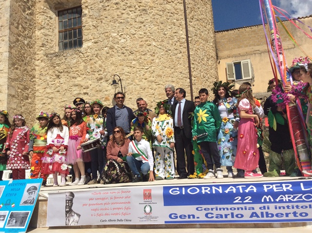Alessandria della Rocca. Giornata per la legalit�, intitolazione piazza al Gen. Dalla Chiesa