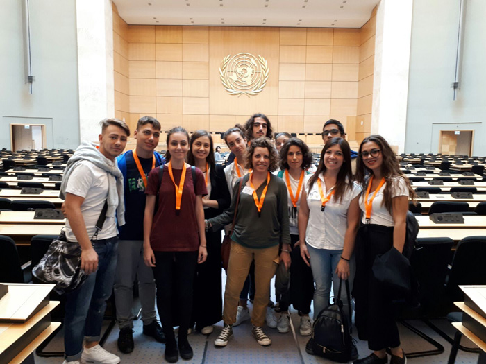 Il gruppo Italia in visita al Palazzo delle Nazione Unite