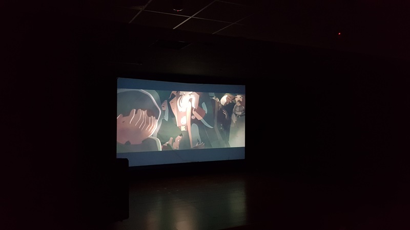 Momenti della proiezione del cartone animato