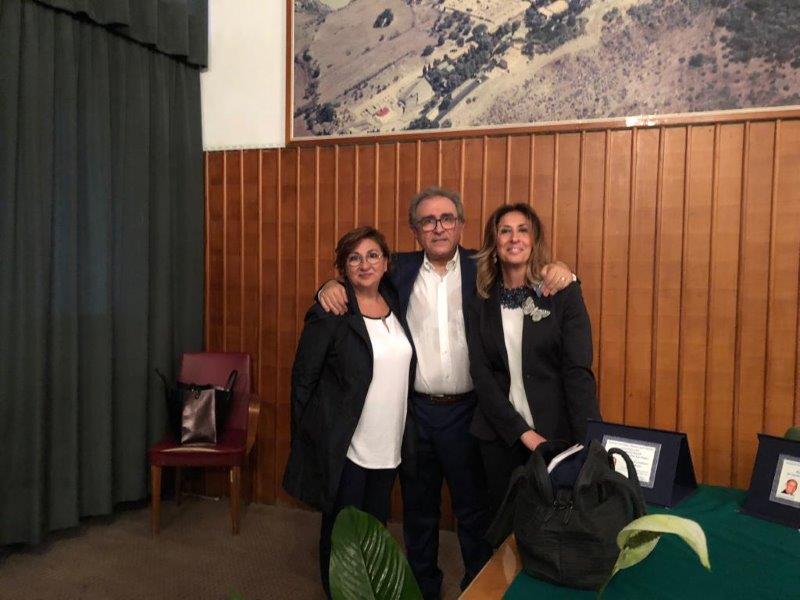 Giusy Puglisi, nipote del Beato, e la D.ssa Valeria Mandal� del Centro di accoglienza Padre Nostro insieme aLuigi Ruggeri, presidente dell�associazione 'Beniamino  Joppolo'