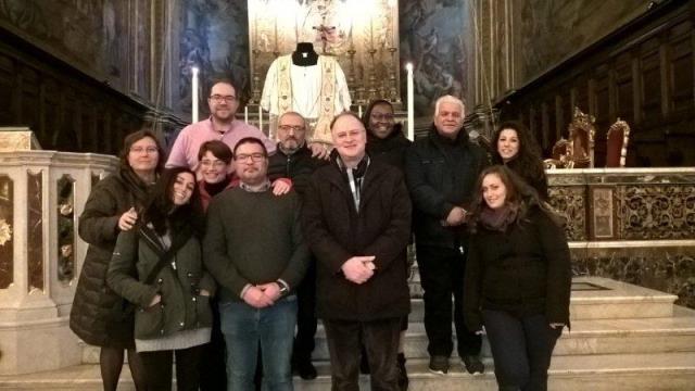 Consegna della cotta e della stola del Beato Puglisi presso la Basilica di San Sebastiano ad Acireale