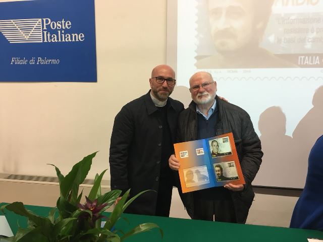 Francesco Puglisi insieme al Vicario Episcopale don Luca Pasqua