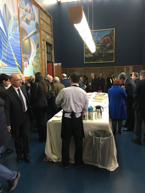 Momento buffet offerto dalle Poste italiane