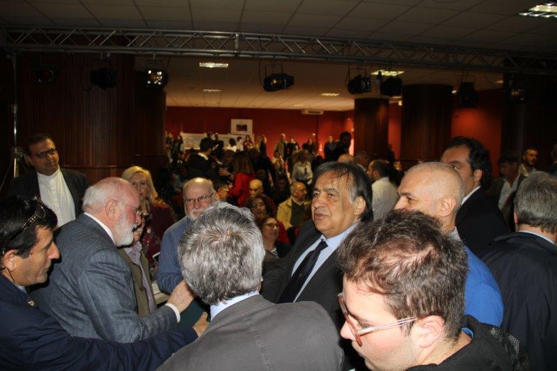 Arrivo del Sindaco di Palermo Leoluca Orlando all�assemblea cittadina organizzata presso l�Auditorium Giuseppe Di Matteo