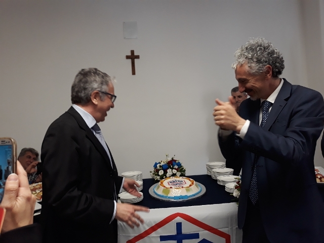 Nino Tranchina, Presidente Acli Provinciale Palermo, e Roberto Rossini, Presidente Nazionale ACLI