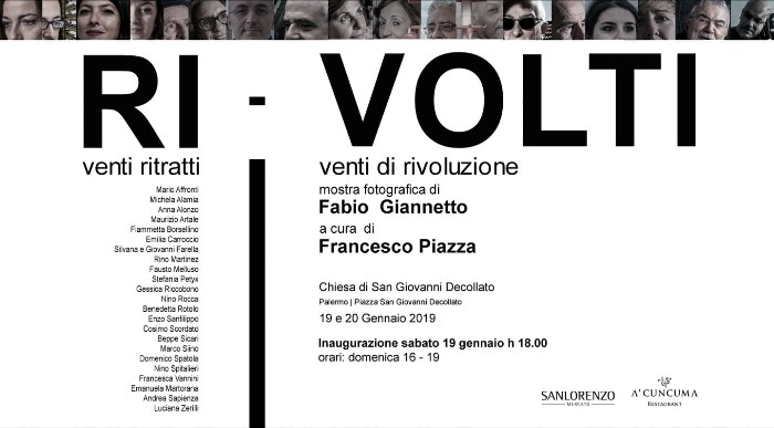 Chiesa di San Giovanni Decollato. Inaugurazione della mostra fotografica ri-volti. venti ritratti, venti di rivoluzione